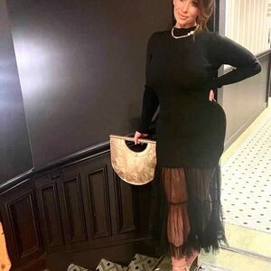 Chic polyester + nylon dress